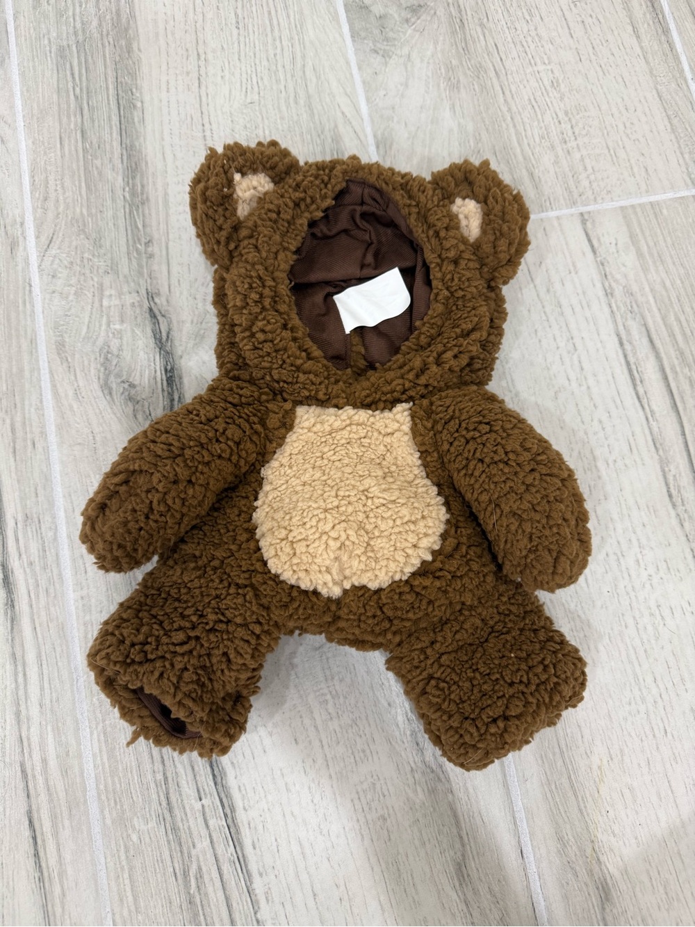 Brown Teddy Bear Sherpa DogCostume Hoodie
